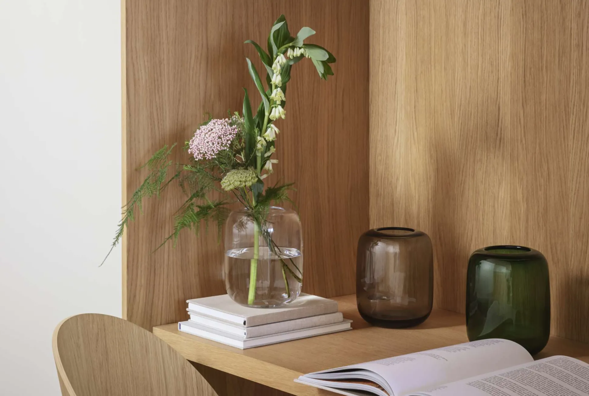 Acorn vas - 16,5 cm - Clear