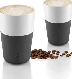 Café Latte-mugg - 2 st. - Carbon black