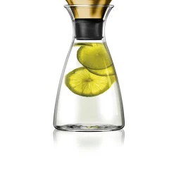 Droppfri karaff m. mässing hällkant - 1 liter