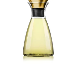 Droppfri karaff m. mässing hällkant - 1 liter