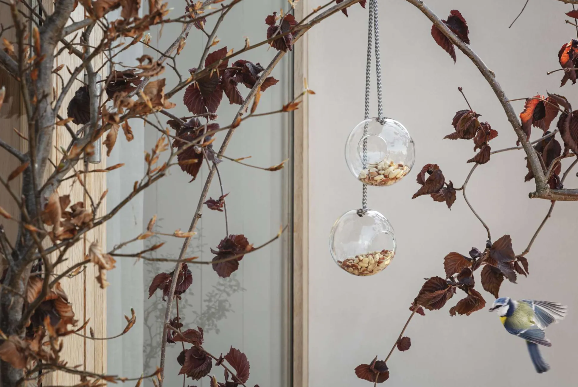 Fågelmatare - set om 2 st - Ø10 cm