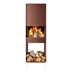 Firebox vedspis utomhusbruk - 125 cm - Corten stål