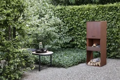 Firebox vedspis utomhusbruk - 125 cm - Corten stål