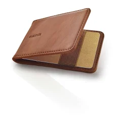 Korthållare - Läder - Cognac