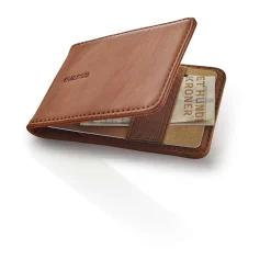 Korthållare - Läder - Cognac