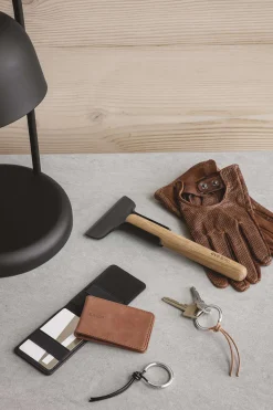 Korthållare - Läder - Cognac