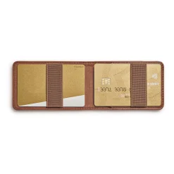 Korthållare - Läder - Cognac