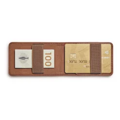 Korthållare - Läder - Cognac