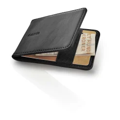 Korthållare - Läder - Svart