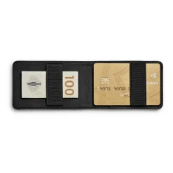 Korthållare - Läder - Svart