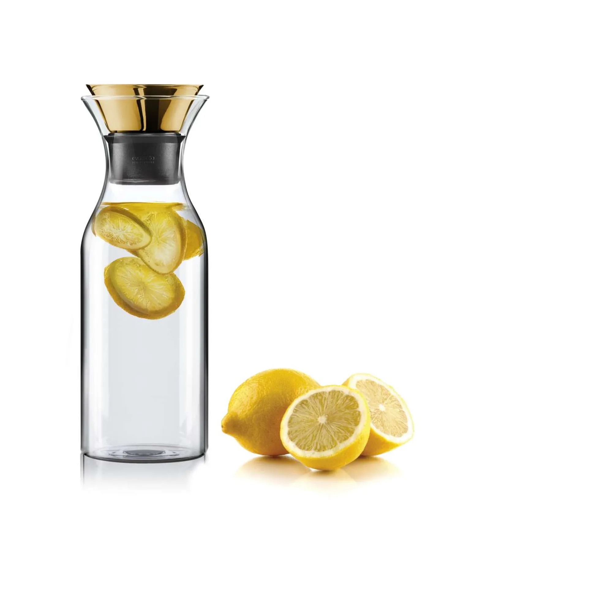 Kylskåpskaraff med vipplock mässing - 1 liter