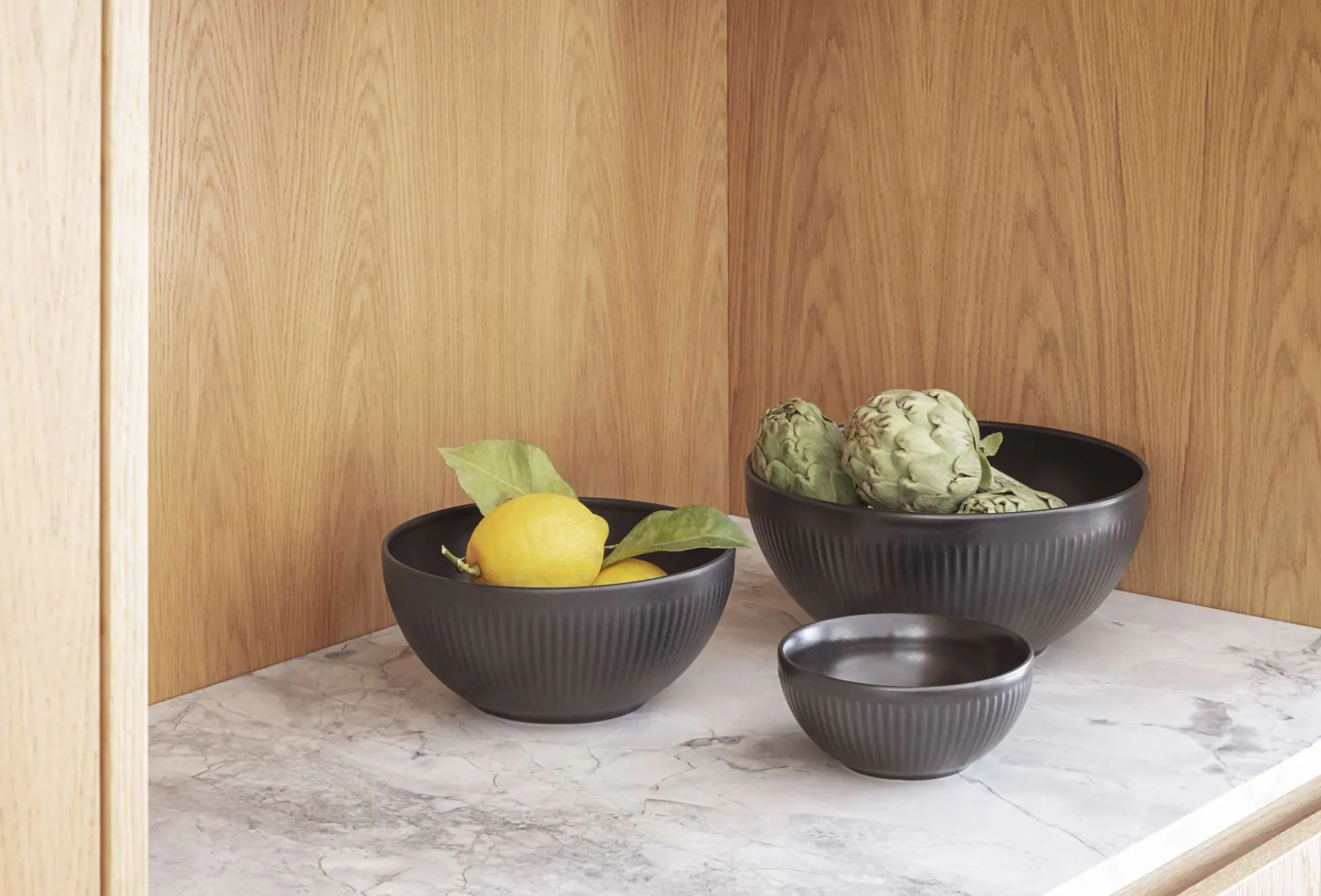 Legio Nova Black Skåler set - 3 st.