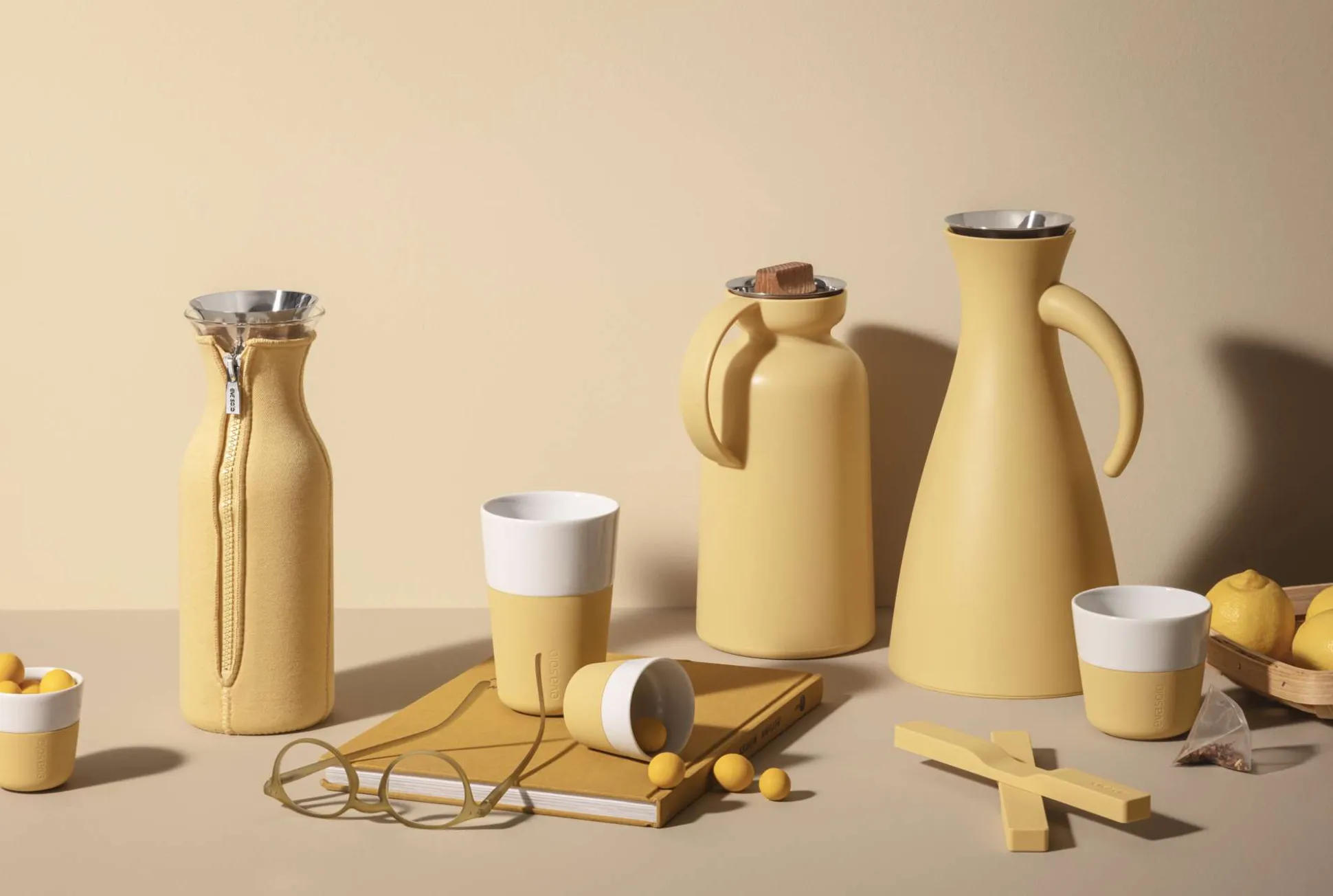 Lungo-mugg - 2 stk - Golden sand