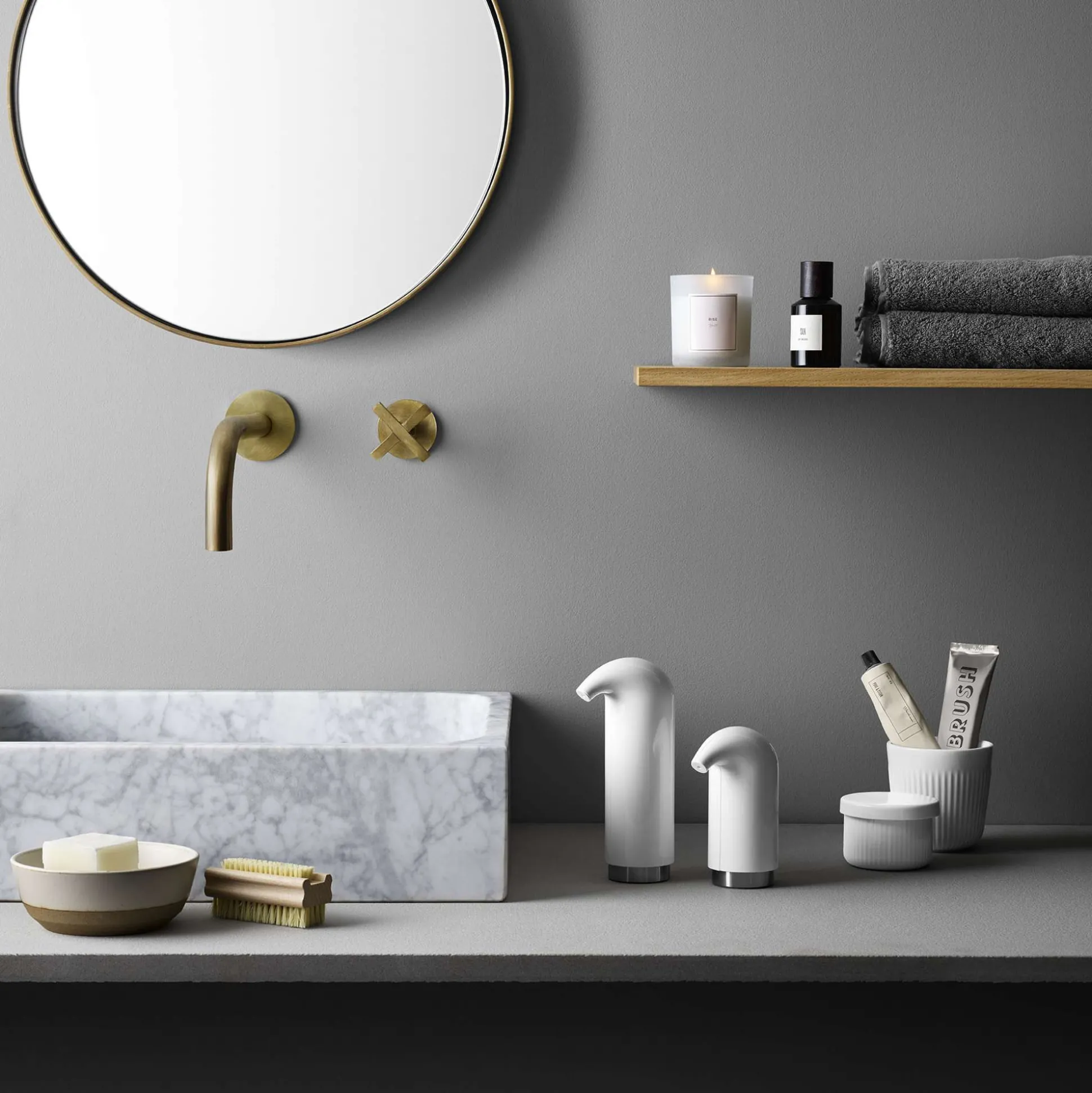 Set med tvål- och lotionpump