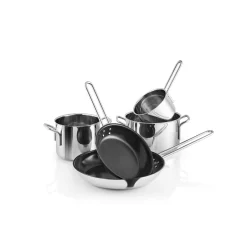 Stainless Steel Gryteset 5 st. Ø20 cm Ø28 cm 1,1 l 2,2 l 3,6 l