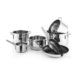 Stainless Steel Gryteset 7 st. Ø20 cm Ø28 cm 1,1 l 3,6 l 4,8 l 6,5 l 9 l