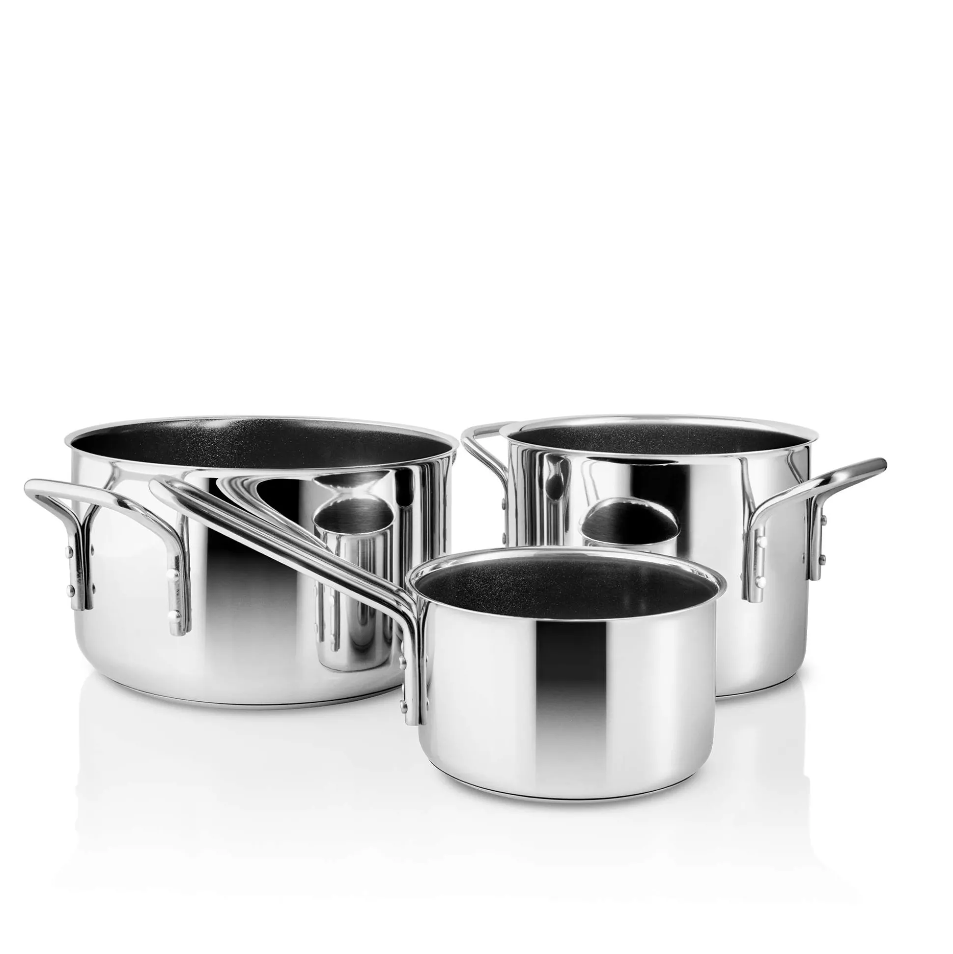 Stainless steel gryteset - 3 deler - keramisk Slip-Let® beläggning