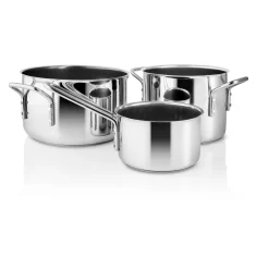 Stainless steel gryteset - 3 deler - keramisk Slip-Let® beläggning