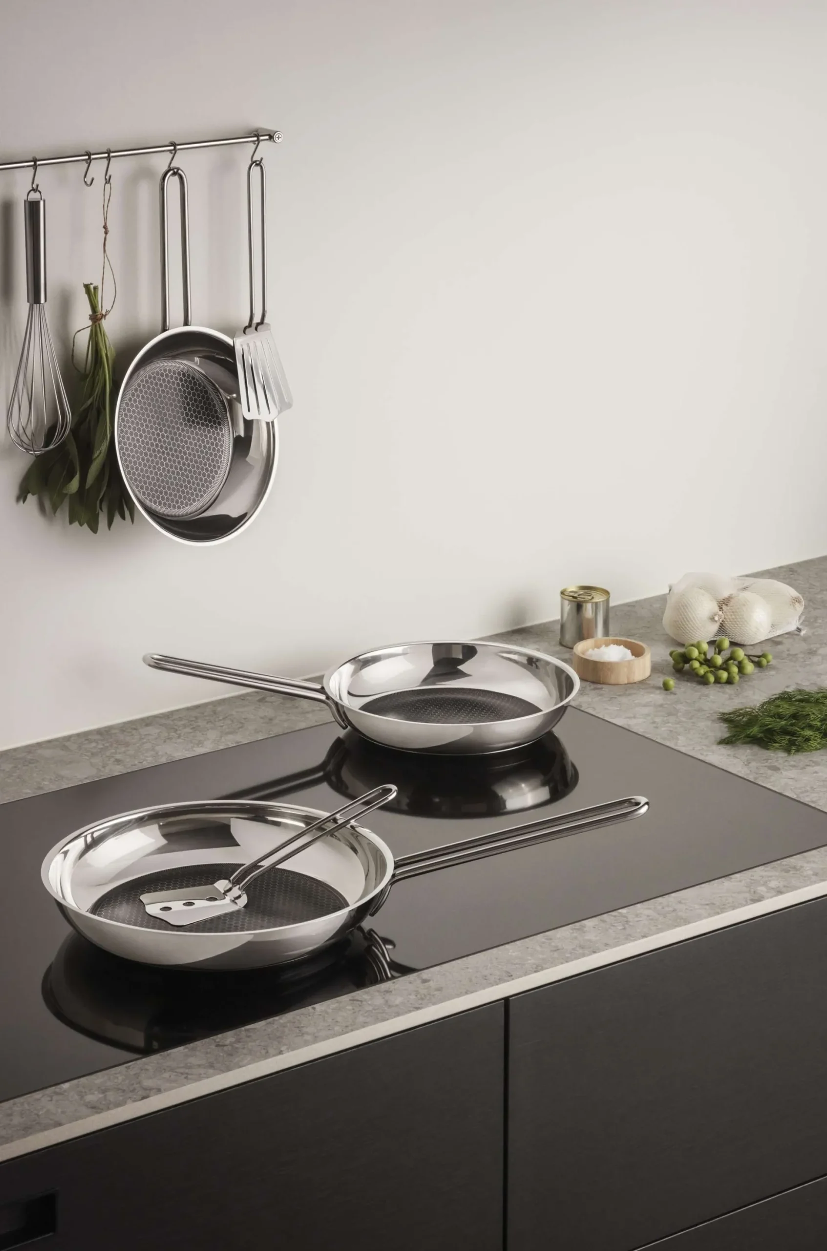 Stainless steel Mosaic stekpanna - 24 cm - keramisk Slip-Let® beläggning