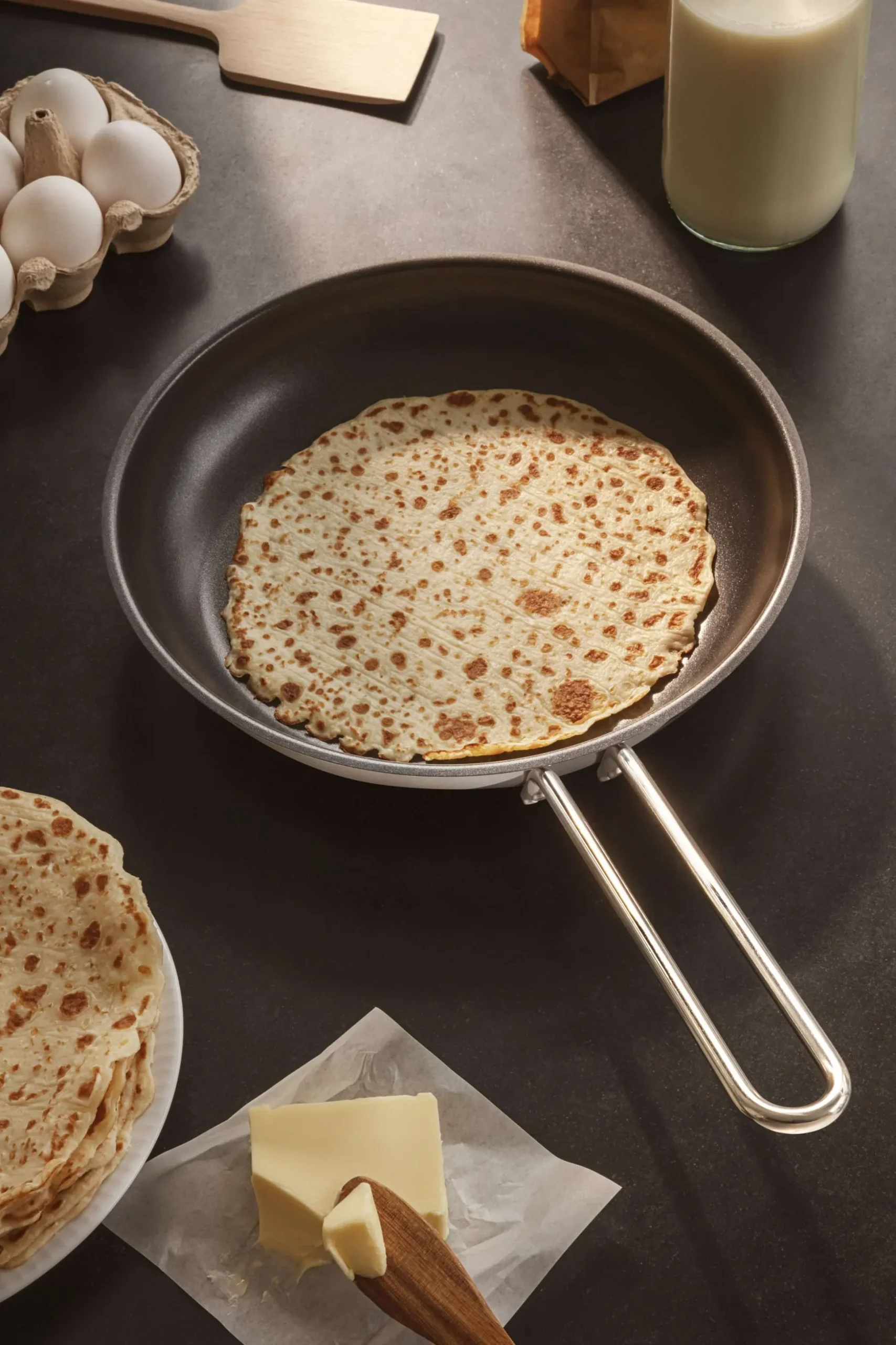 Stainless steel stekpanna - 28 cm - Slip-Let®-beläggning