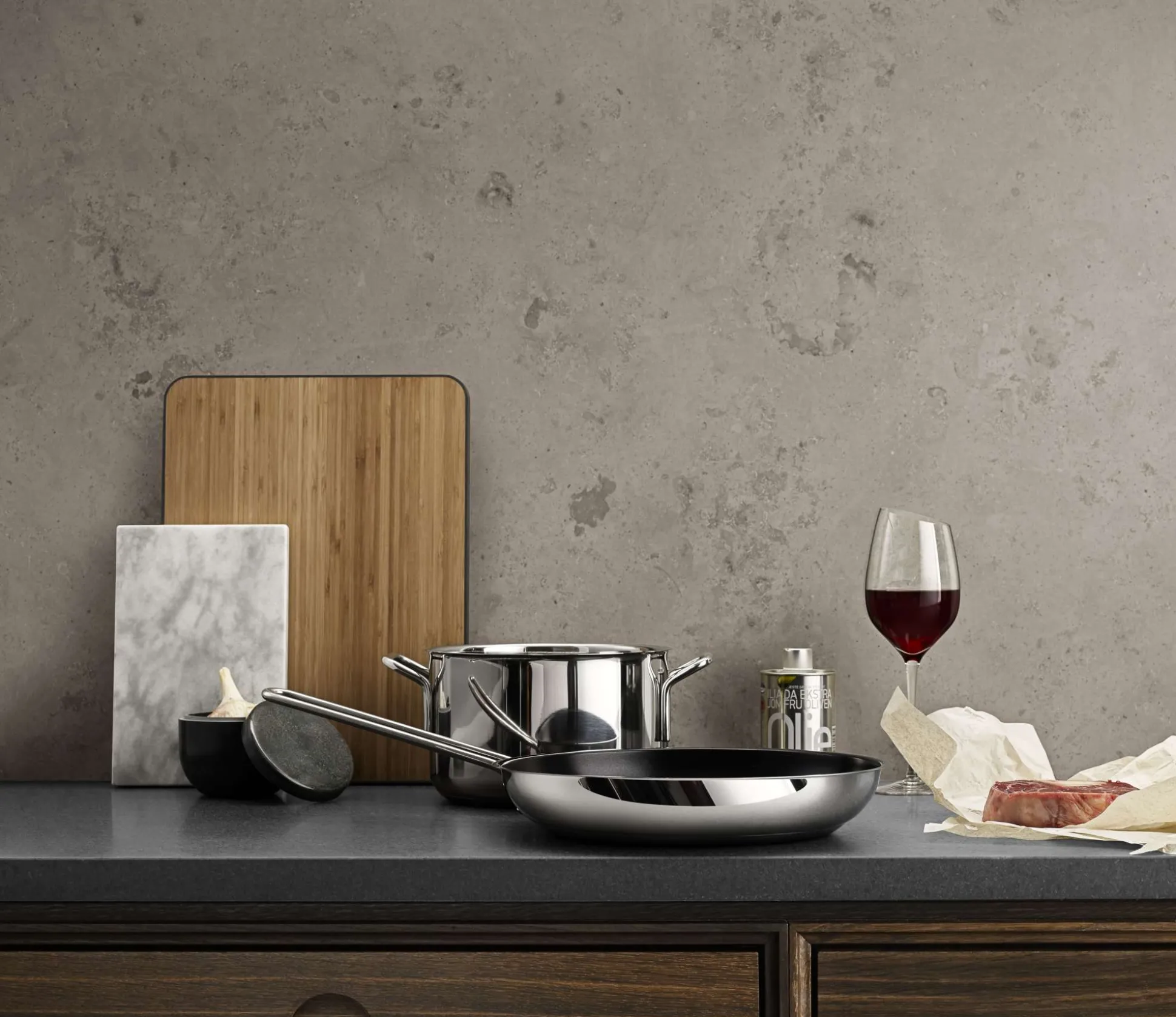 Stainless steel stekpanna - 28 cm - Slip-Let®-beläggning