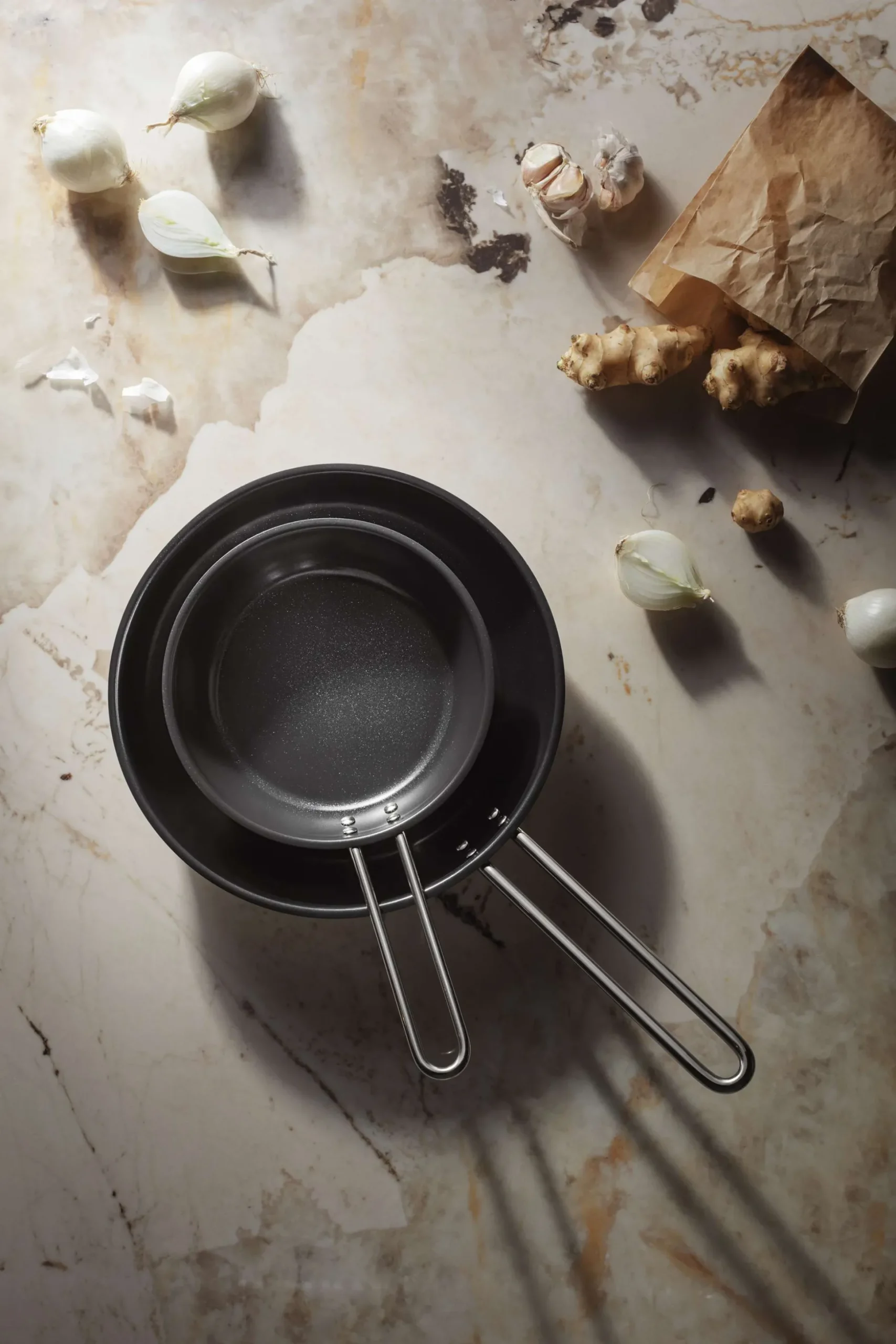 Stainless steel stekpanna - 28 cm - keramisk Slip-Let®-beläggning