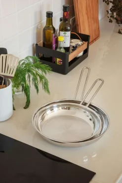 Stainless Steel Stekpanna 24 cm steel base