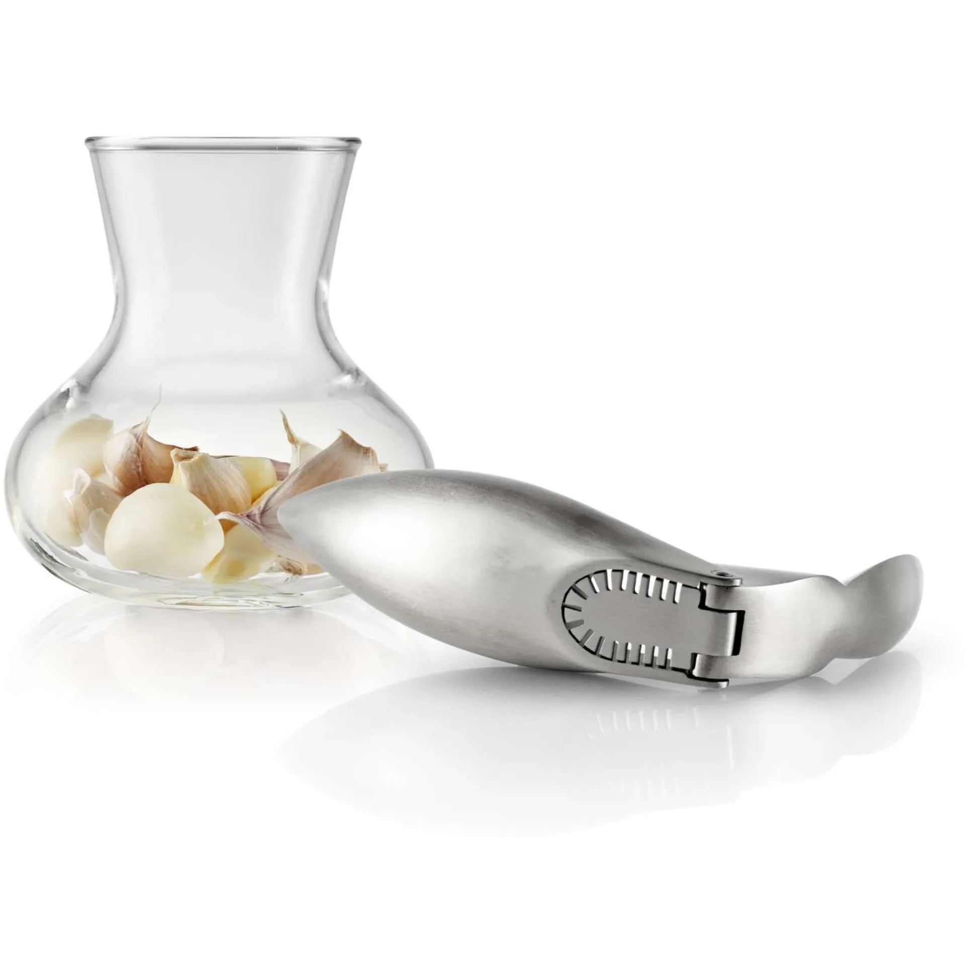 Vitlökspress - Med glasbehållare